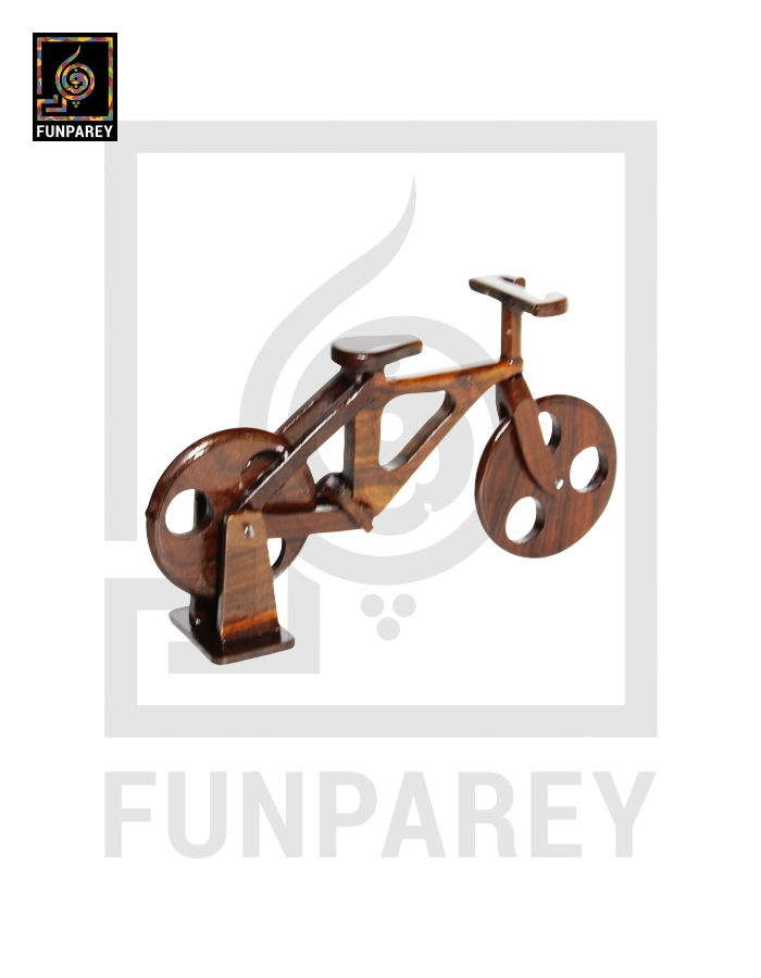 Handcrafted Wooden Bicycle Model
