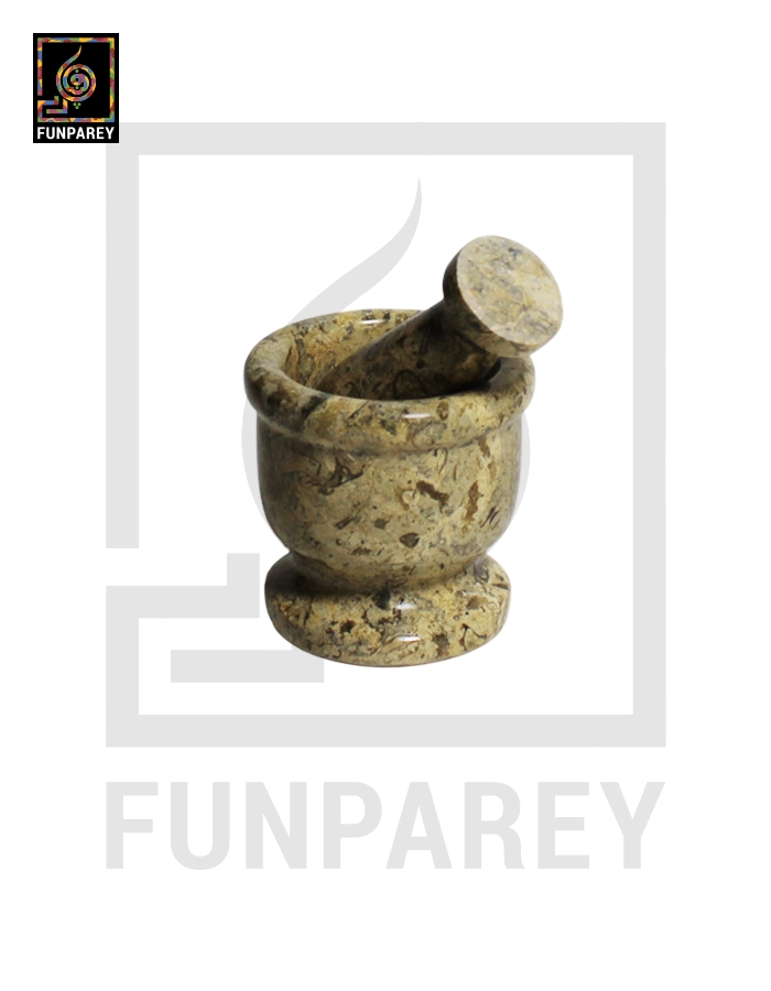 Coral Stone Mortar & Pestle 3 Inch Natural Coral Color