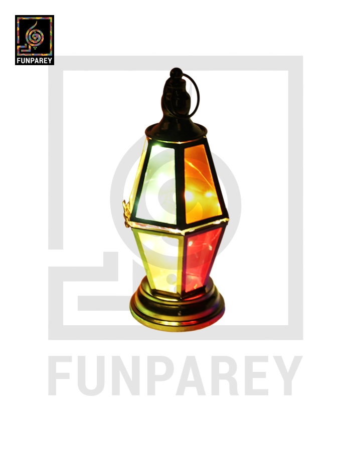 Hexagonal Decorative Lantern with Multicolor Light