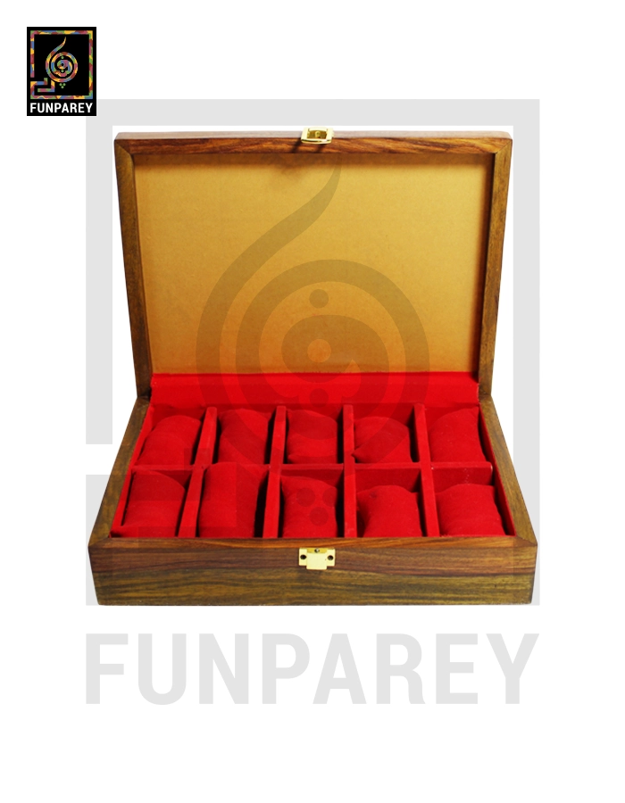 Twelve-Slot Velvet Display Case Jewelry Box / Watch Box