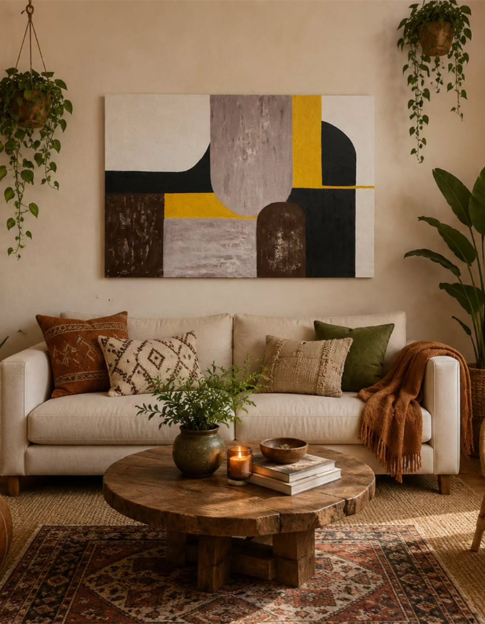 Contemporary Accent – Large Oil Painting