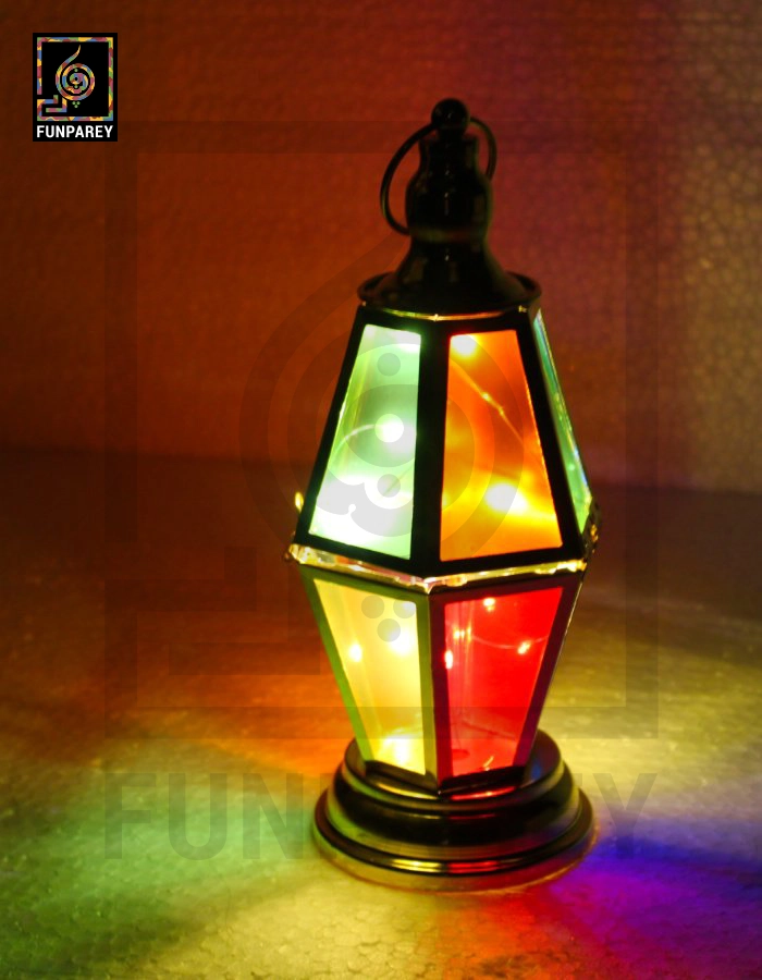 Hexagonal Decorative Lantern with Multicolor Light