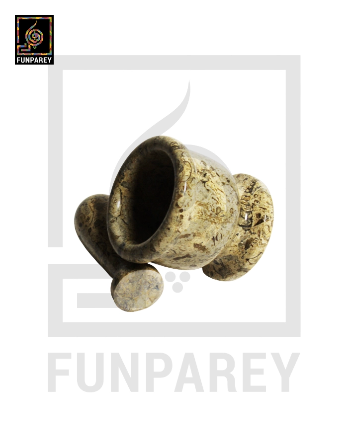 Coral Stone Mortar & Pestle 3 Inch Natural Coral Color