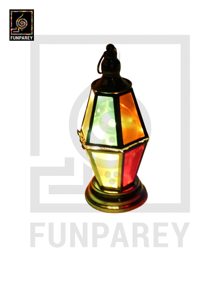 Hexagonal Decorative Lantern with Multicolor Light