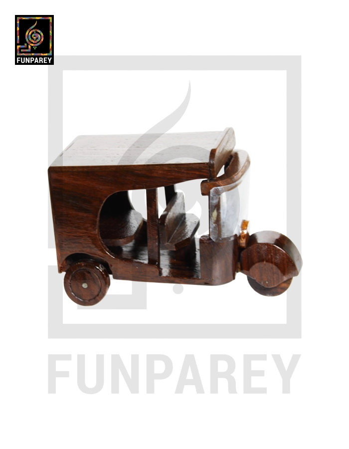 Wooden Tuk Tuk Rickshaw Model