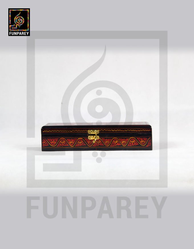 Wooden Stationery Box with Lacquer art