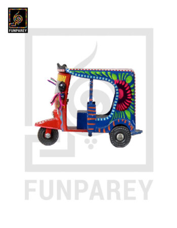 Handmade Wooden Colorful Rickshaw with Truck Art Premium