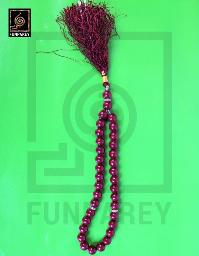 Tasbeeh / Misbaha Rosary 33 Beads - Garnet Red