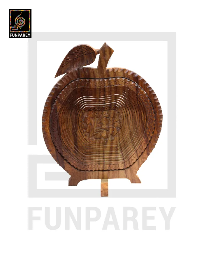 Premium Wooden Orange Shaped Spring Tray 12"