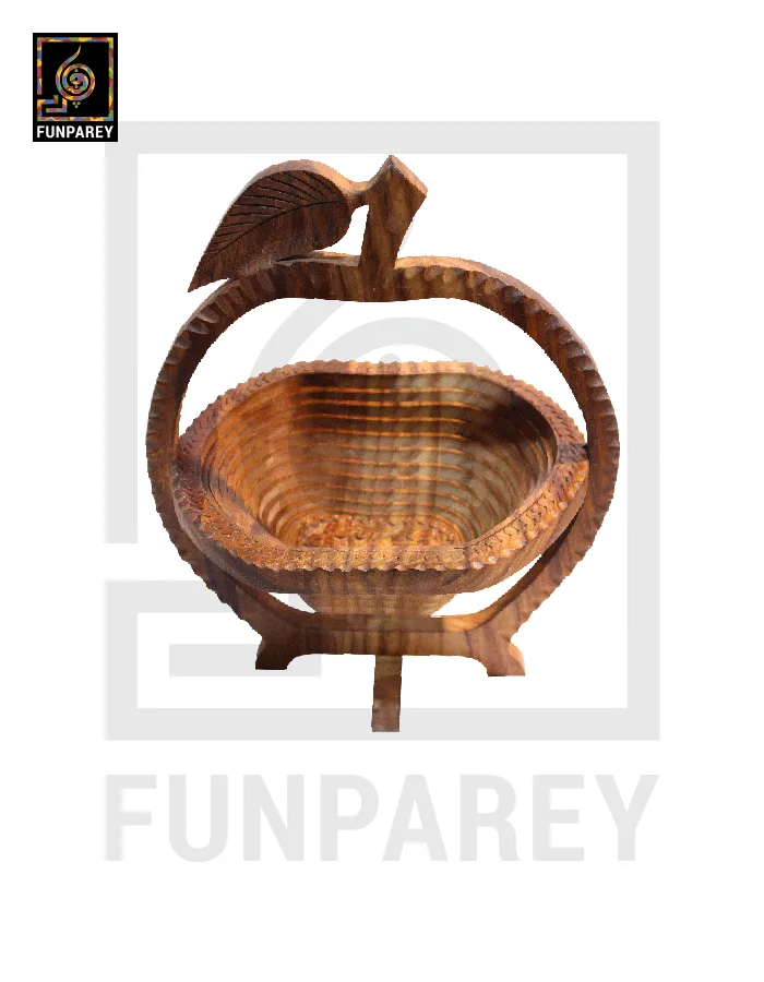 Premium Wooden Orange Shaped Spring Tray 12"