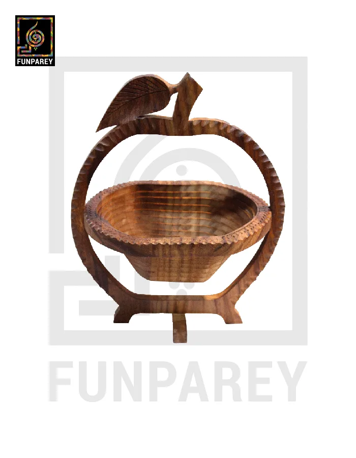 Premium Wooden Orange Shaped Spring Tray 12"