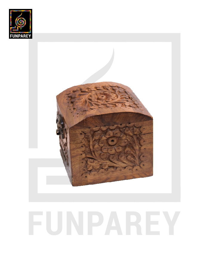 Hand Carved Wooden 4x4 Watch Box | Jewelry Box