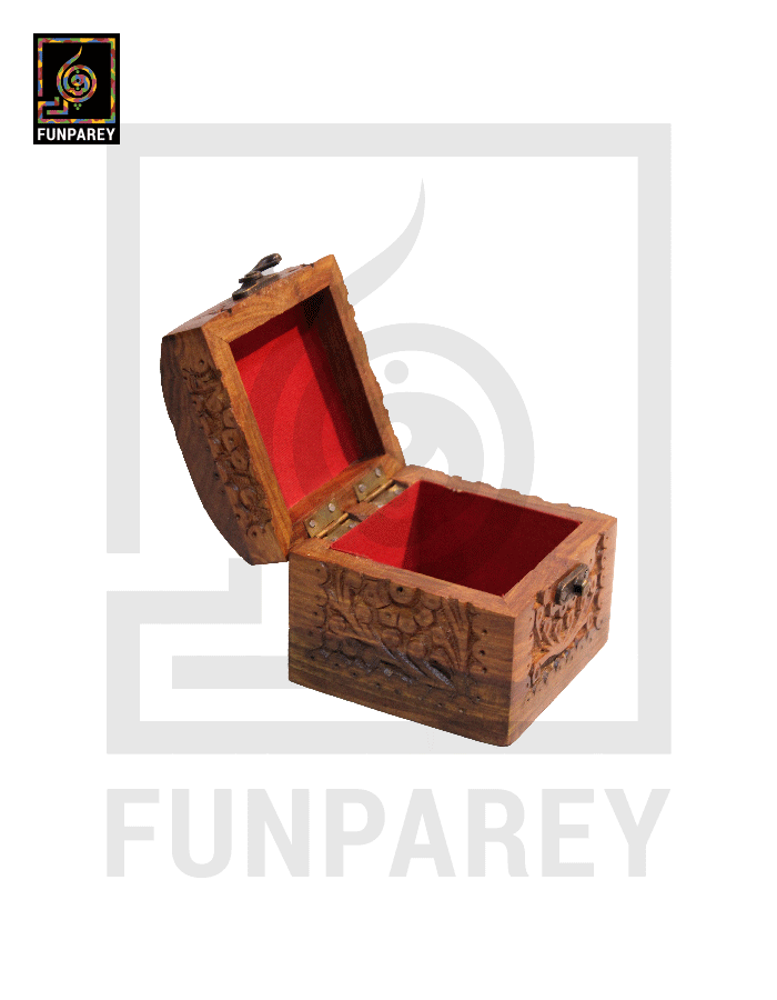 Hand Carved Wooden 4x4 Watch Box | Jewelry Box
