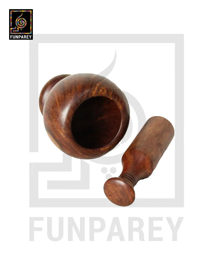 Handmade Wooden Mortar and Pestle 10"