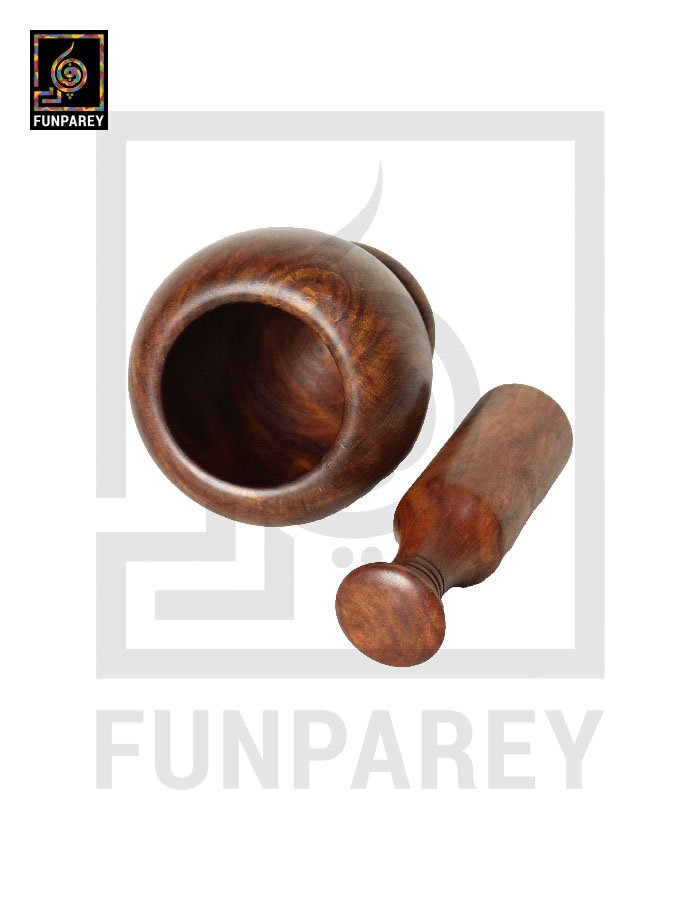 Handmade Wooden Mortar and Pestle 10"
