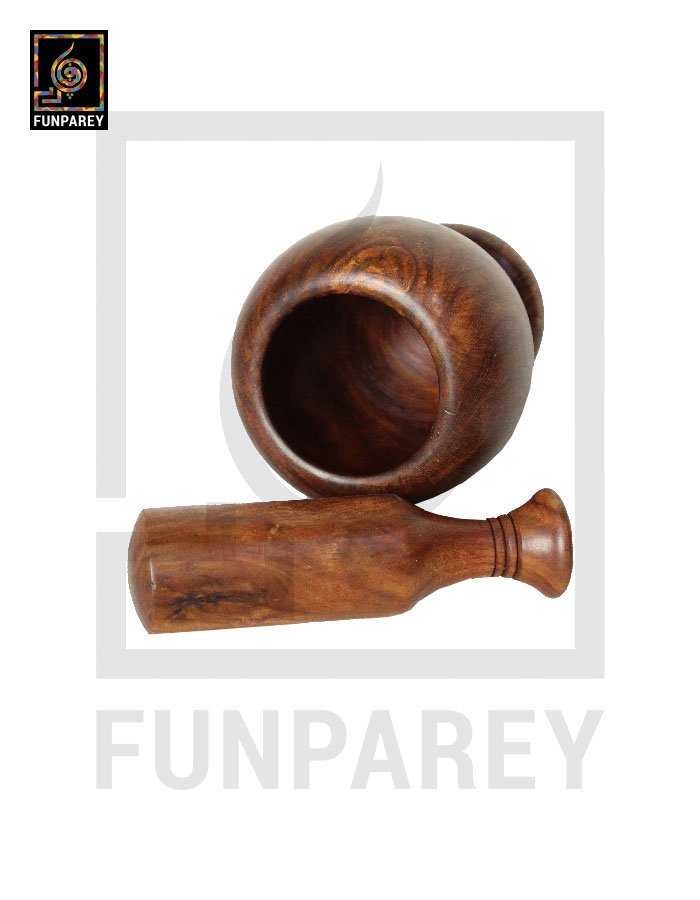 Handmade Wooden Mortar and Pestle 10"