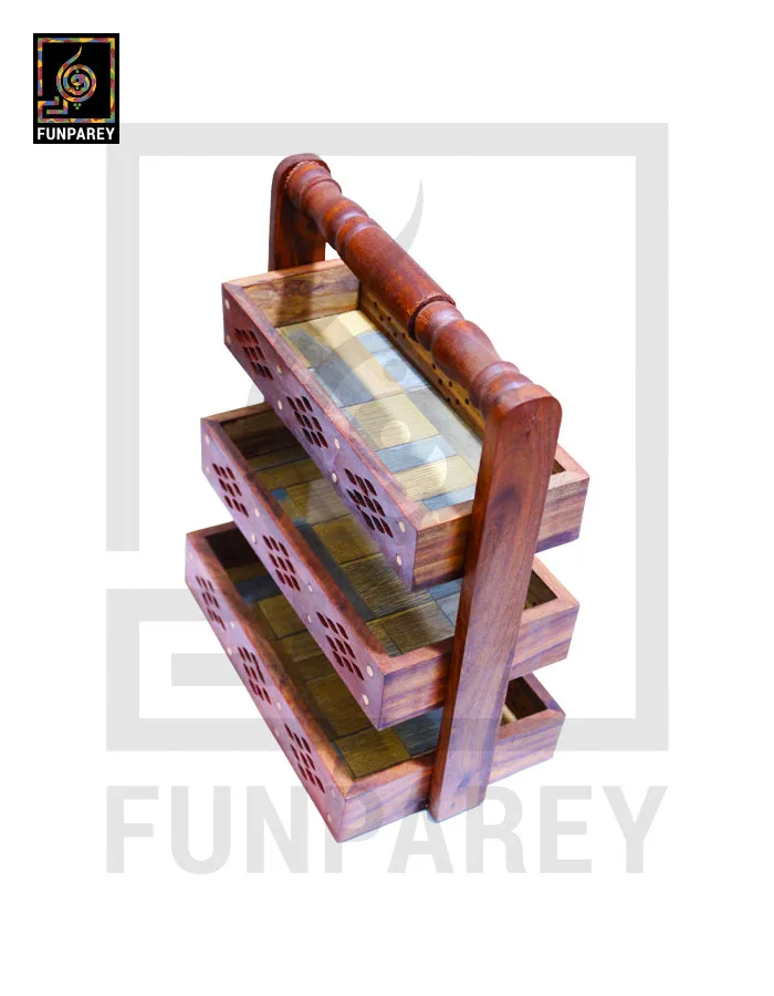 Handmade Wooden Spoon Rack with Cut Work