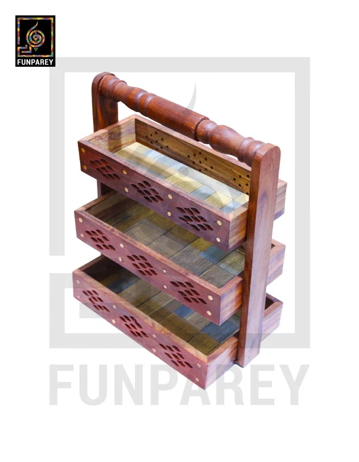 Handmade Wooden Spoon Rack with Cut Work