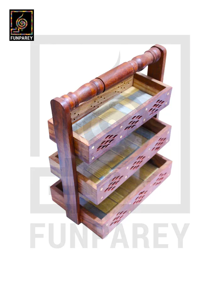 Handmade Wooden Spoon Rack with Cut Work