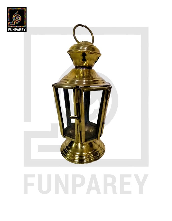 Handmade Brass Antique Candle Lantern (Small)