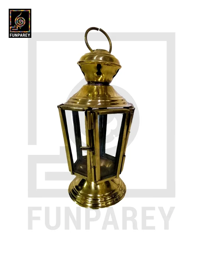 Handmade Brass Antique Candle Lantern (Small)