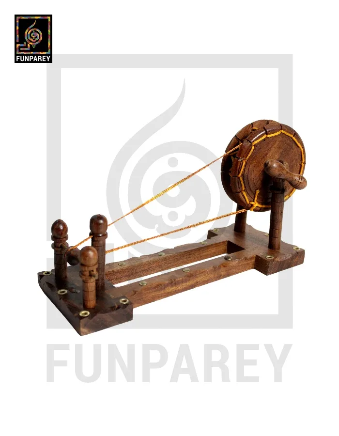 Handmade Wooden Decorative Charkha (Large)