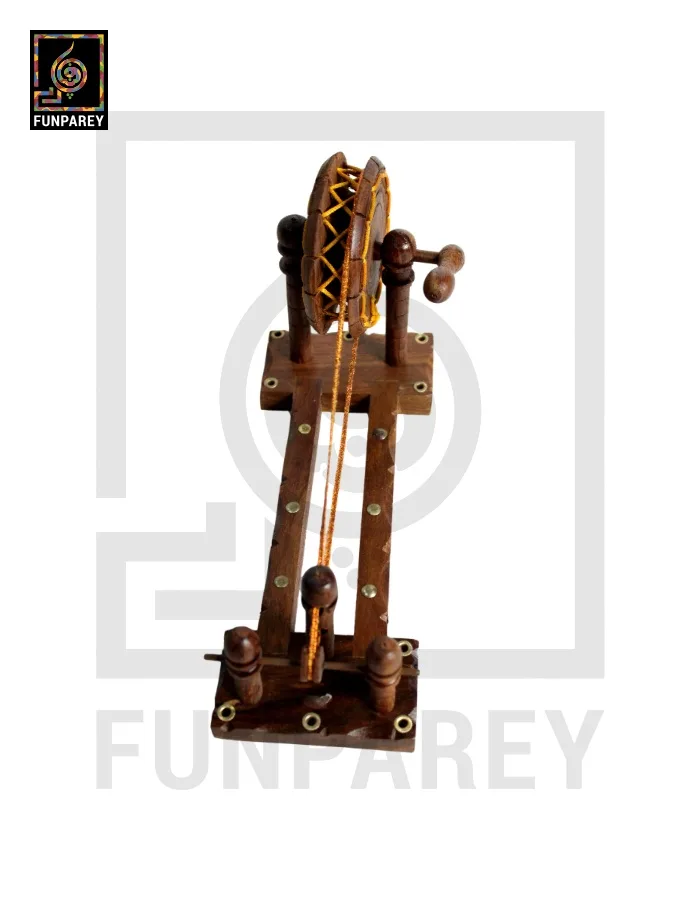 Handmade Wooden Decorative Charkha (Large)