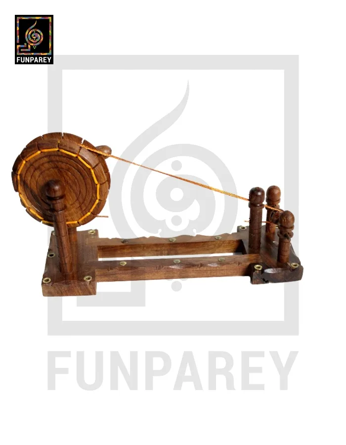 Handmade Wooden Decorative Charkha (Large)