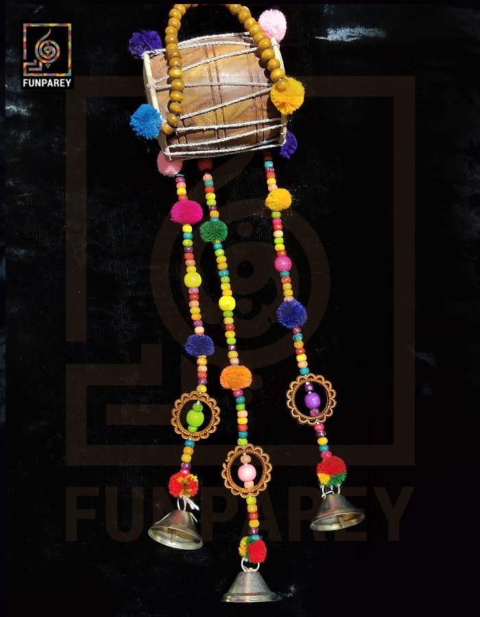 Tribal Door Chime with Drum Large