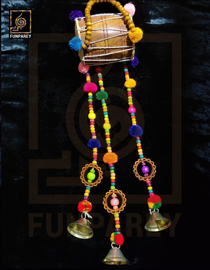 Tribal Door Chime with Drum Large