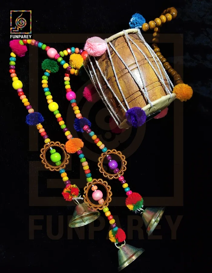 Tribal Antique Door Chime with Drum Large