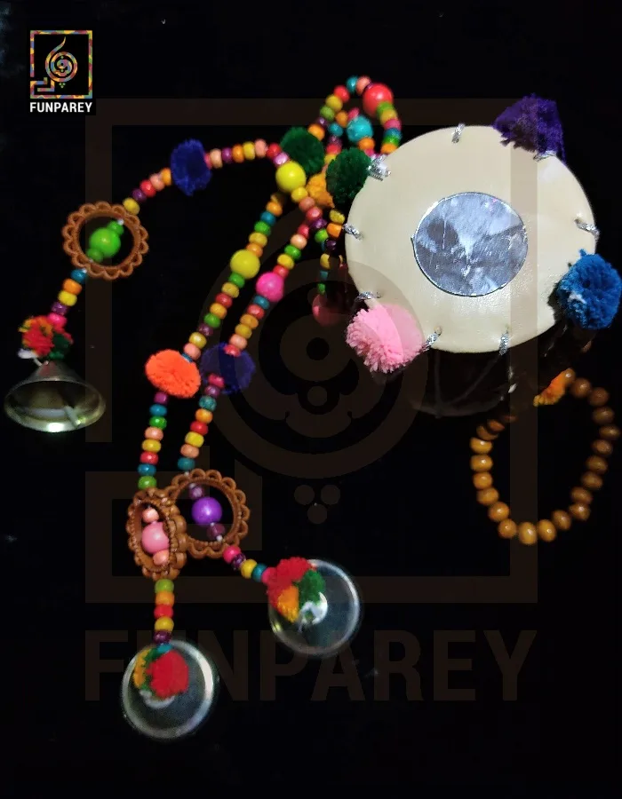 Tribal Antique Door Chime with Drum Large