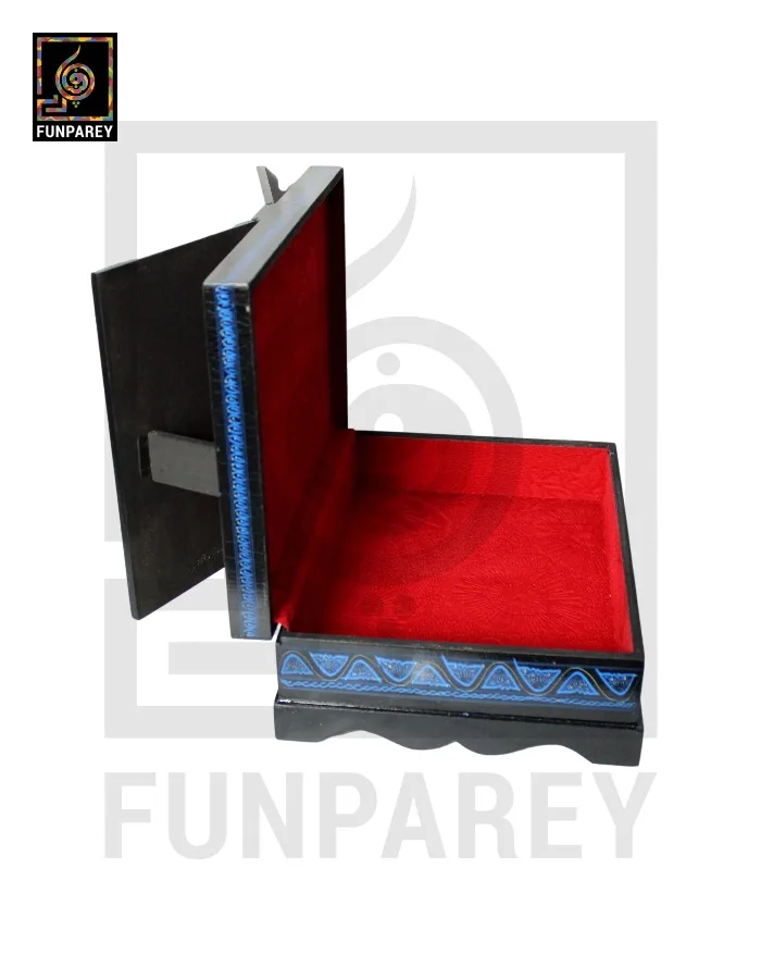 Handmade Wooden Quran Box 12x8 with Lacquer Art