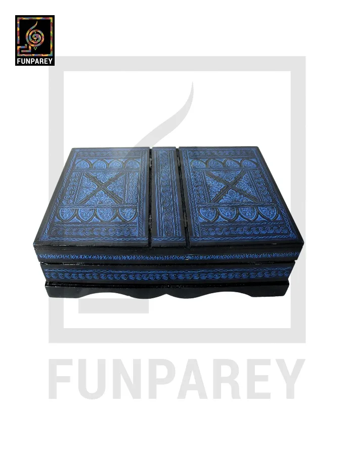 Handmade Wooden Quran Box 12x8 with Lacquer Art