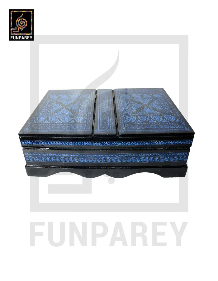 Handmade Wooden Quran Box 12x8 with Lacquer Art