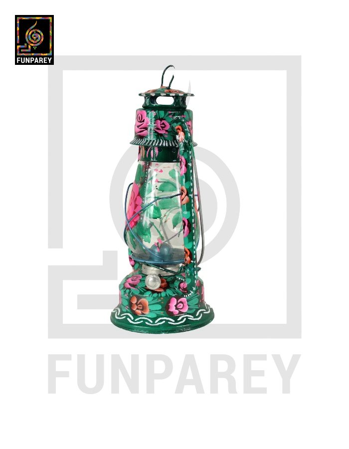 Truck Art Lantern Antique 12"