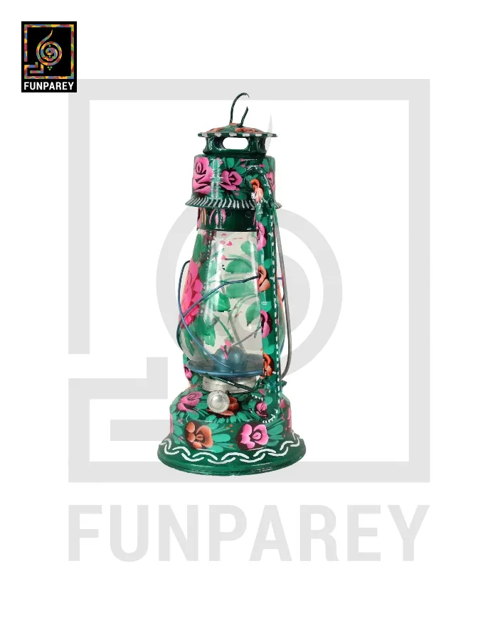 Truck Art Lantern Antique 12"