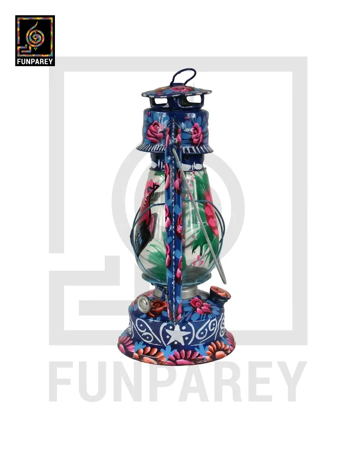 Truck Art Lantern Antique 12"