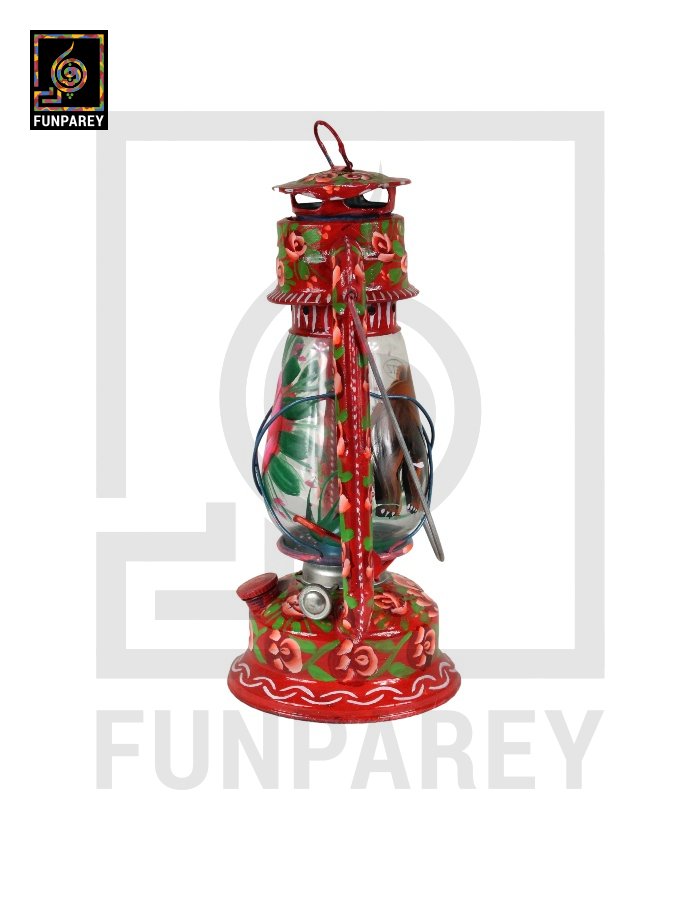 Truck Art Lantern Antique 12"