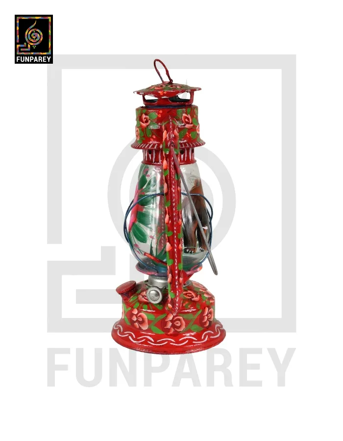 Truck Art Lantern Antique 12"