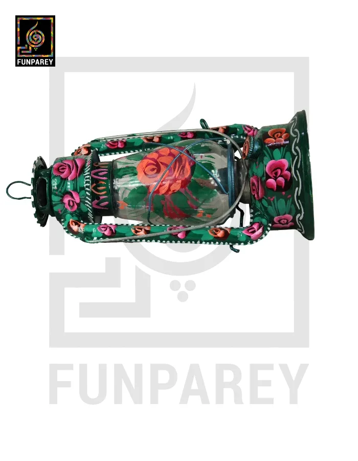 Truck Art Lantern Antique 12"