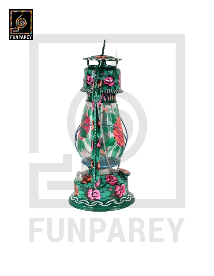 Truck Art Lantern Antique 12"