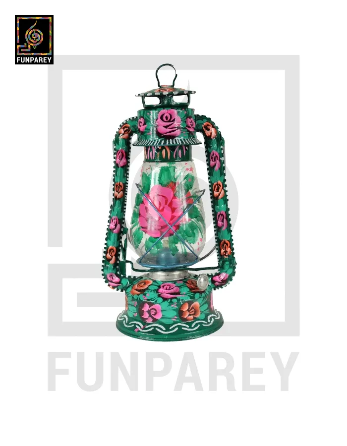 Truck Art Lantern Antique 12"