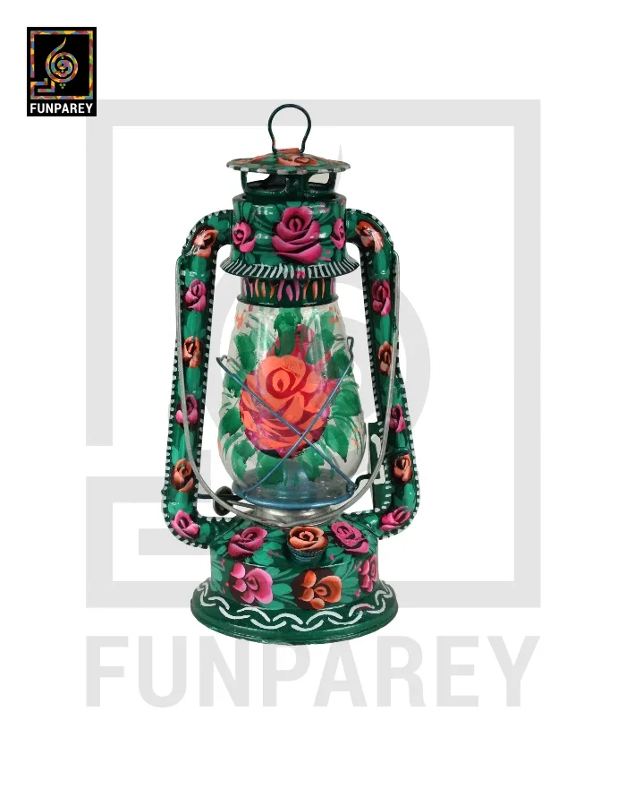 Truck Art Lantern Antique 12"