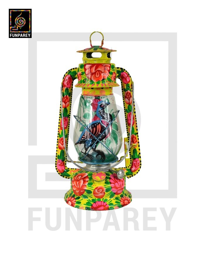 Truck Art Lantern Antique 12"