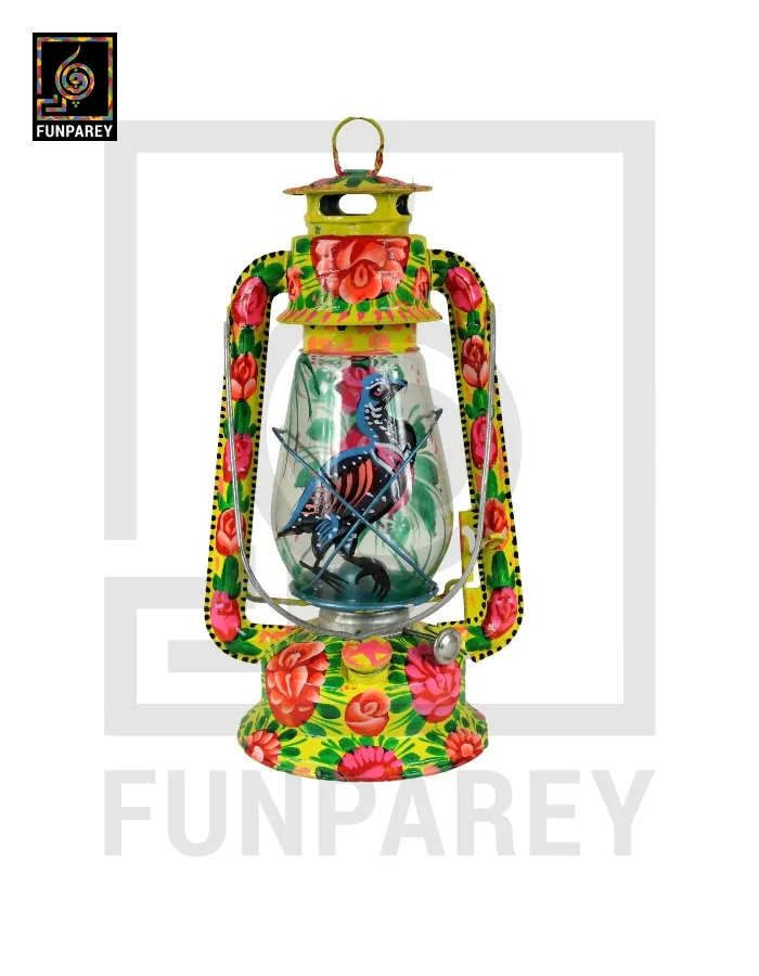 Truck Art Lantern Antique 12"