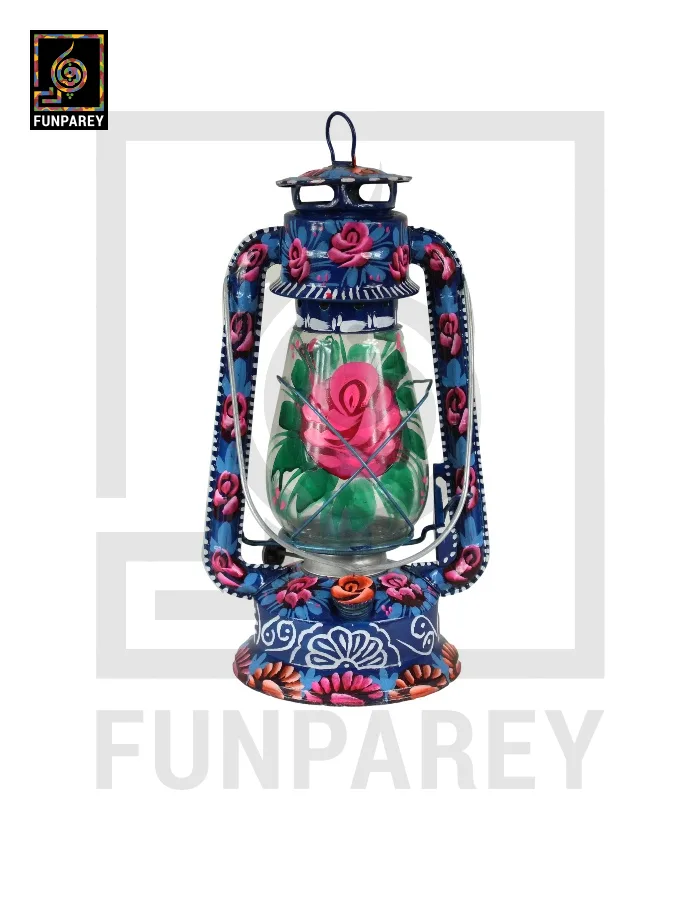 Truck Art Lantern Antique 12"