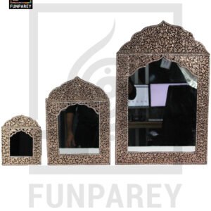 Handmade Copper Enclosed Decorative Mirror Frames Set