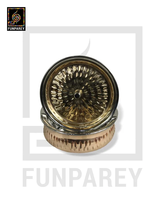 Copper Enclosed Stainless Steel Handi and Food Warmer 6" (Medium)