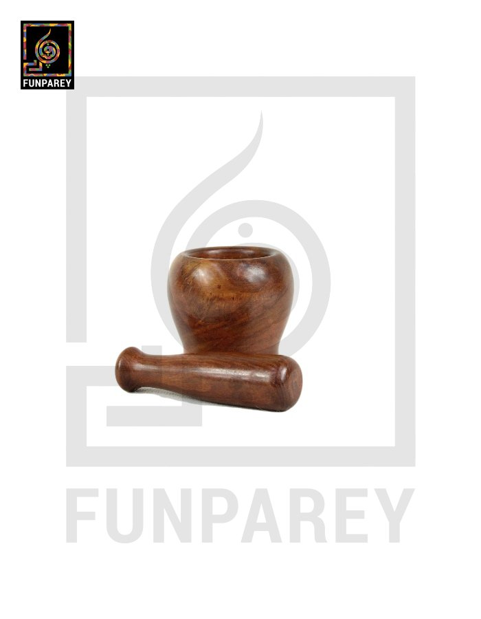 Handmade Wooden Mortar and Pestle 6"